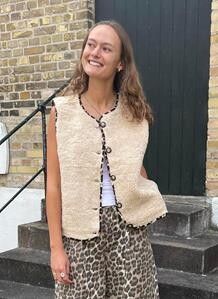 LOLLYS LAUNDRY VEST, JACEL BEIGE