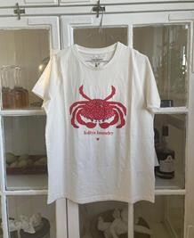 LOLLYS LAUNDRY T-SHIRT, ROMA WHITE/RED