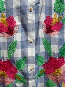 QNUZ SKJORTE, BOHEME CHECK BLUE