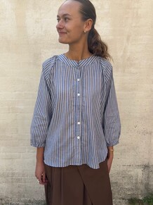 WAUW SKJORTE, SKALL BLUE STRIPE