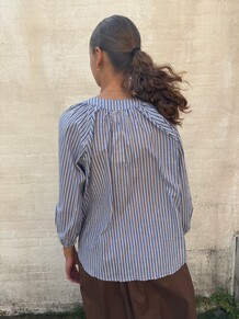 WAUW SKJORTE, SKALL BLUE STRIPE
