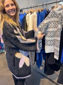 LOLLYS LAUNDRY STRIK JAKKE, MEADOW