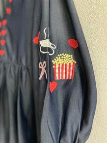 WAUW BLUSE, HEART CHAMBRAY