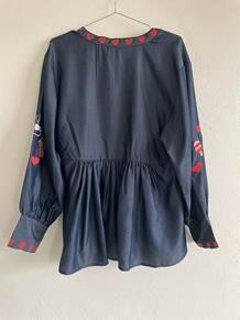 WAUW BLUSE, HEART CHAMBRAY
