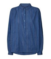 LOLLYS LAUNDRY SKJORTE, LARI DUSTY BLUE