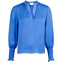 NEO NOIR BLUSE, LANDA SOLID BLUE