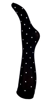 BLACK COLOUR KNÆSTRØMPE, AURA DOTS BLACK