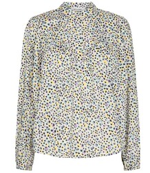 CO´ COUTURE SKJORTE, MULTI LEO PLACKET PURPLE
