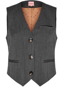 GOSSIA VEST, MARA HERRINGBONE BLACK/GREY