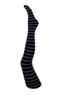 BLACK COLOUR STRØMPEBUKS, RIGA STRIPED GREY