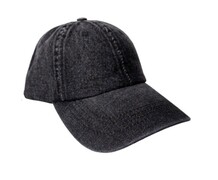 BLACK COLOUR CAP, KATRINE BLACK DENIM