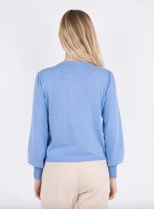 NEO NOIR CARDIGAN, ROSE SOLID KNIT SKY BLUE