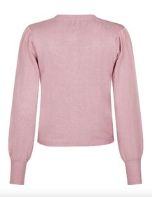 NEO NOIR CARDIGAN, ROSE SOLID KNIT ASH ROSE
