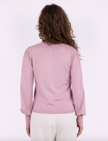 NEO NOIR CARDIGAN, ROSE SOLID KNIT ASH ROSE