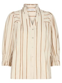 CO' COUTURE SKJORTE, POWDER STRIPE SS POWDER
