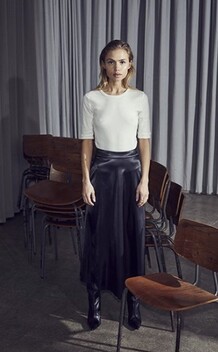 CO' COUTURE NEDERDEL, LIVA SATEEN BLACK