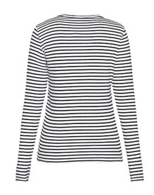 SISTERS POINT T-SHIRT, EIKE LS CREAM/BLACK
