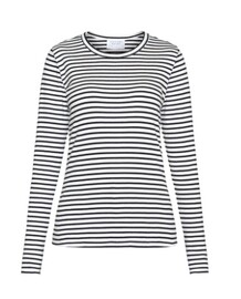 SISTERS POINT T-SHIRT, EIKE LS CREAM/BLACK