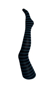 BLACK COLOUR STRØMPEBUkS, STRIPED GRØN