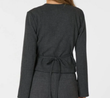 NEO NOIR WRAP BLUSE, SIMMI ANTRACIT