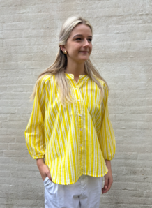 WAUW SKJORTE, SKALL YELLOW STRIPE