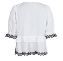 NEO NOIR BLUSE, RAYA EMBROIDERY HVID