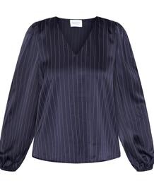 SISTERS POINT BLUSE, VENTIA NAVI PINSTRIPE NAVY