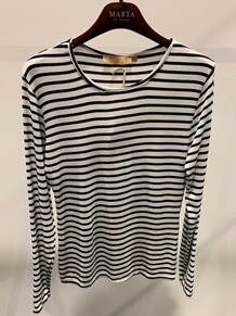 MARTA T-SHIRT, 5353 WHITE/NAVY