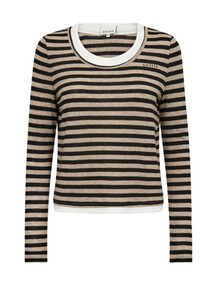 GOSSIA BLUSE, ELMA SAND/BLACK