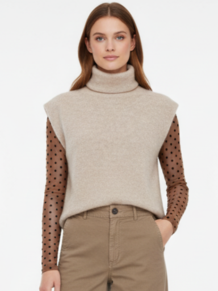 BLACK COLOUR MESH BLUSE, JENNIE DOTTED NOUGAT