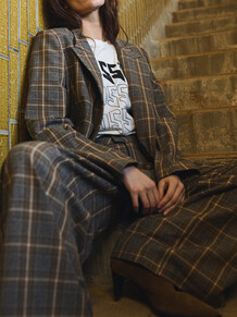 GOSSIA BLAZER, ELLI BROWN CHECKS