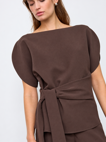 CO' COUTURE BLUSE, ACILE BROWN
