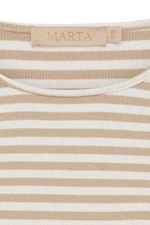 MARTA T-SHIRT, 49066 BEIGE STRIB