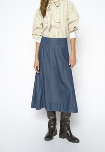 MOS MOSH NEDERDEL, AURORA LIO SKIRT DARK BLUE 