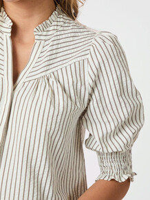 NEO NOIR BLUSE, DIANA CREPE STRIPE