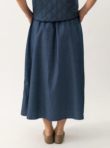 LOLLYS LAUNDRY MAXI NEDERDEL, AKANE DARK BLUE