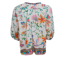 BLACK COLOUR BLUSE, ART WARM ORANGE