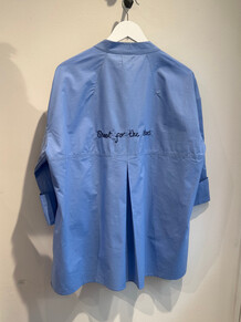 WAUW SKJORTE, LUNA BLUE WITH NAVY