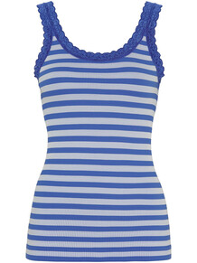TIM & SIMONSEN RIB TOP, ISA STRIPE RIB BLÅ