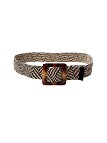 BLACK COLOUR BÆLTE, ANETT JUTE BLACK/ LIGHT NATURE