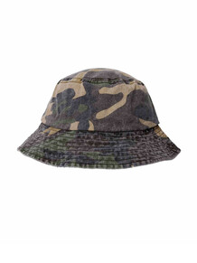 BLACK COLOUR BUCKET HAT, MAURA CAMOUFLAGE