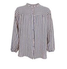BLACK COLOUR BLUSE, MELINA NAVY STRIPE 