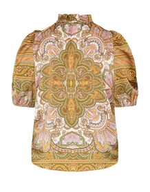 LOVE & DIVINE BLUSE, LOVE910-6 GREEN PAISLEY