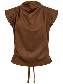 CO´COUTURE TOP, BOBBIE PLEAT SUNTAN
