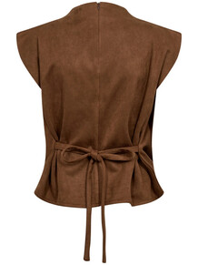 CO´COUTURE TOP, BOBBIE PLEAT SUNTAN