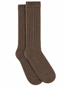 MP STRØMPER, 12-59549-351 BRUN ULD