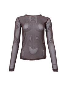 BLACK COLOUR MESH BLUSE, ANNIE COFFEE