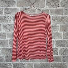 CABANA LIVING T-SHIRT, STRIPE RED