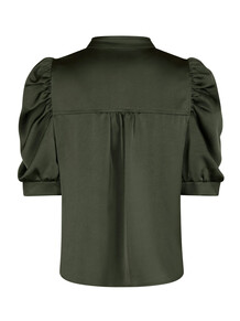 NEO NOIR BLUSE, ROELLA HEAVY SATEEN DEEP GREEN
