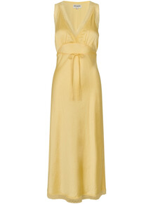 LOLLYS LAUNDRY MIDI KJOLE, CLARI LIGHT YELLOW